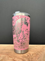 Insulated 20oz Tumbler - Horse & Flowers Design