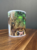 Highland Cow Christmas Mug