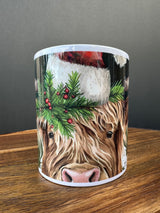 Highland Cow Christmas Mug