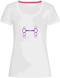 Ladies Fitted Crew Neck T-Shirt with Glitter design - Dressage Designs
