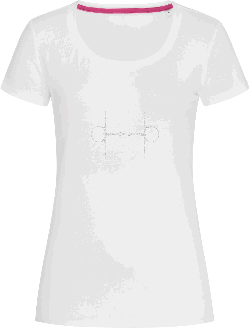 Ladies Fitted Crew Neck T-Shirt with Glitter design - Dressage Designs