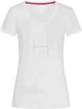 Ladies Fitted V-Neck T-shirt with Glitter design - Dressage Designs