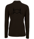 Ladies Long Sleeve Polo (Stealth Black) - Dressage Designs