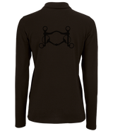 Ladies Long Sleeve Polo (Stealth Black)
