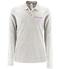 Ladies Long Sleeve Polo with Glitter design - Dressage Designs