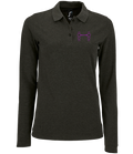 Ladies Long Sleeve Polo with Glitter design - Dressage Designs