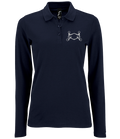 Ladies Long Sleeve Polo with Glitter design - Dressage Designs