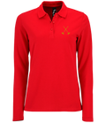 Ladies Long Sleeve Polo with Glitter design - Dressage Designs