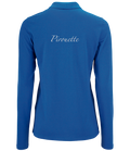 Ladies Long Sleeve Polo with Glitter design - Dressage Designs