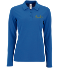 Ladies Long Sleeve Polo with Glitter design - Dressage Designs