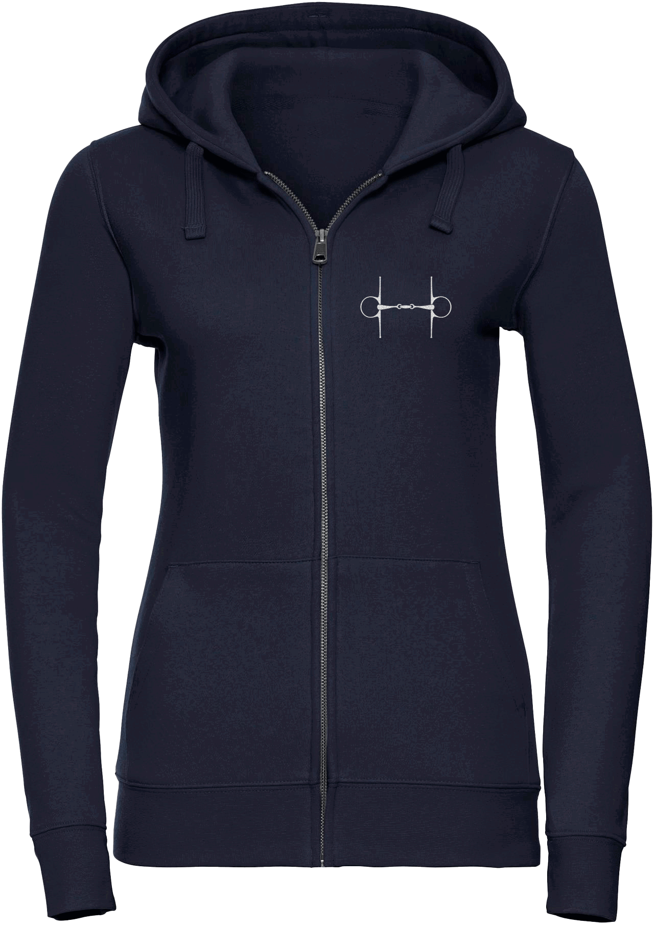 Ladies Zipped hoodie with Glitter design - Dressage Designs