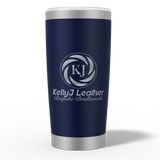 20oz Insulated Navy Blue KellyJ Leather Tumbler