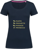 Ladies Fitted Crew Neck T-Shirt - Dressage & Prosecco