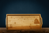 Bamboo Tray with Game Scene