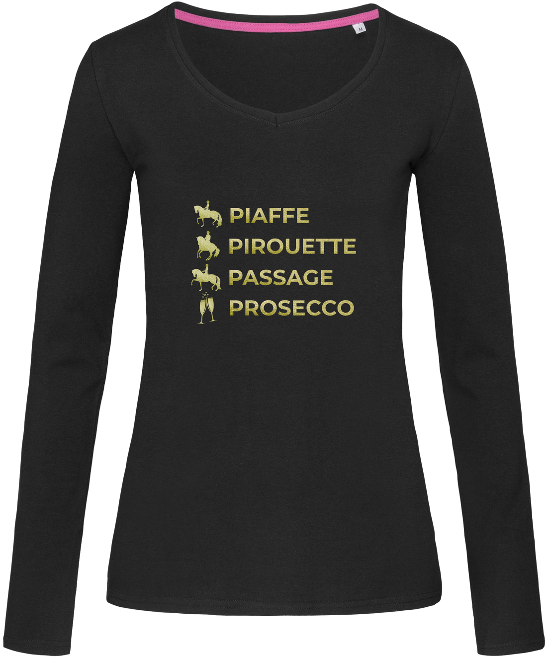 Ladies Long sleeve T-shirt - Dressage & Prosecco