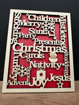 Christmas Words Sign