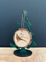 Large Laser Engraved Natural Wood Decoration