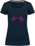 Ladies Fitted Crew Neck T-Shirt with Glitter design - Dressage Designs