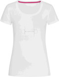 Ladies Fitted Crew Neck T-Shirt with Glitter design - Dressage Designs