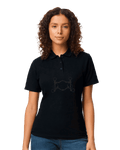 Ladies Polo shirt with Glitter design - Dressage Designs