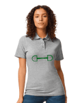Ladies Polo shirt with Glitter design - Dressage Designs