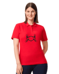 Ladies Polo shirt with Glitter design - Dressage Designs