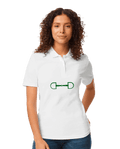 Ladies Polo shirt with Glitter design - Dressage Designs