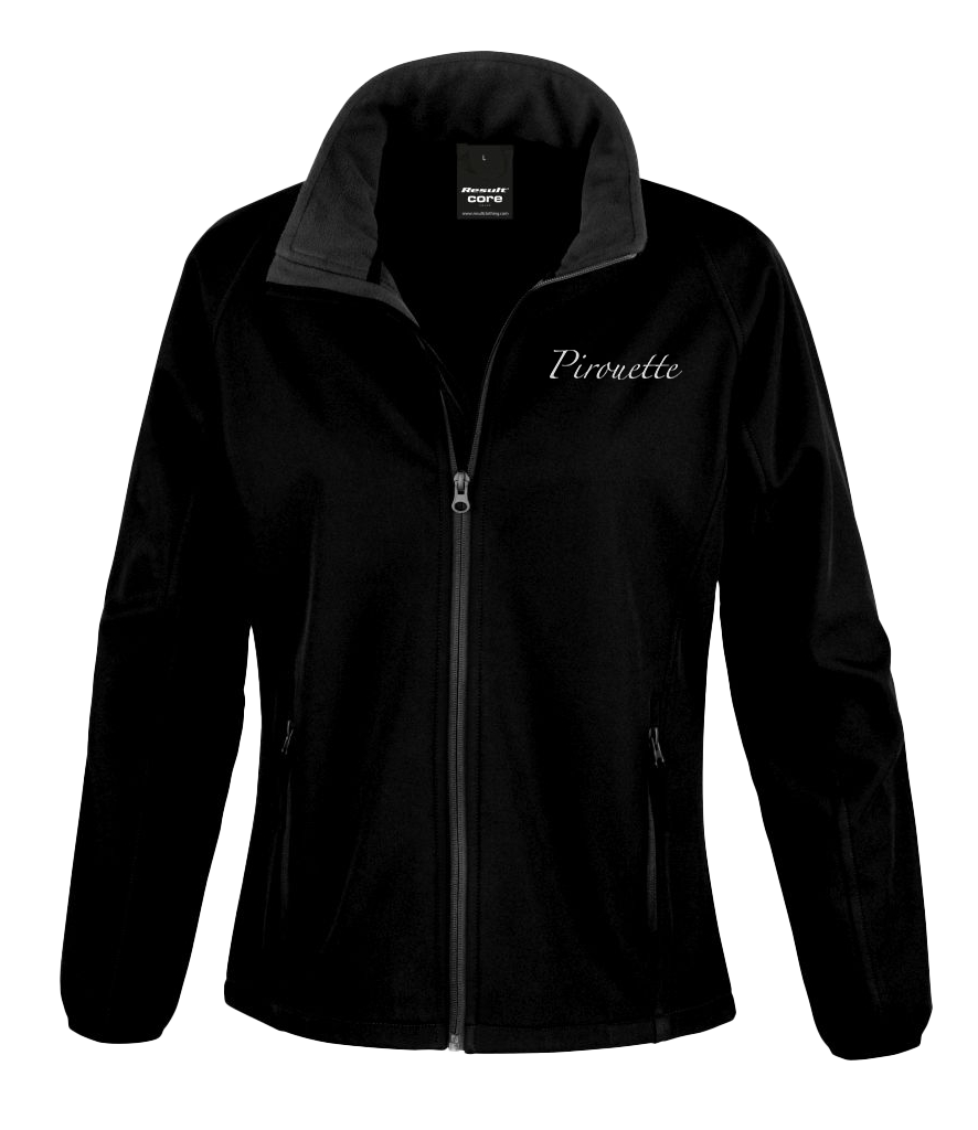 Ladies Soft shell Jacket with Glitter design - Dressage Designs