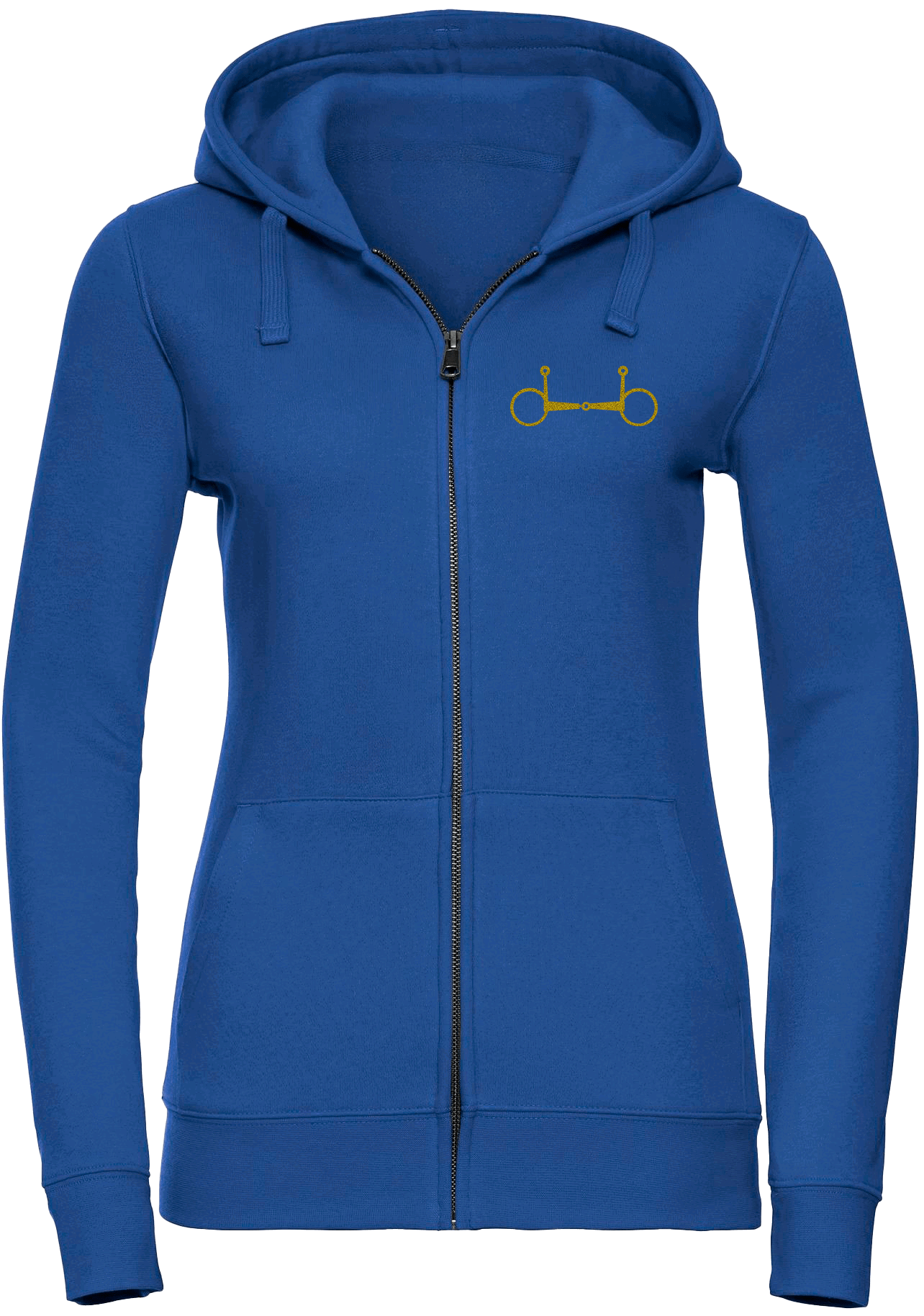 Ladies Zipped hoodie with Glitter design - Dressage Designs