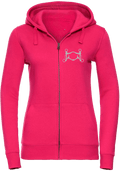 Ladies Zipped hoodie with Glitter design - Dressage Designs
