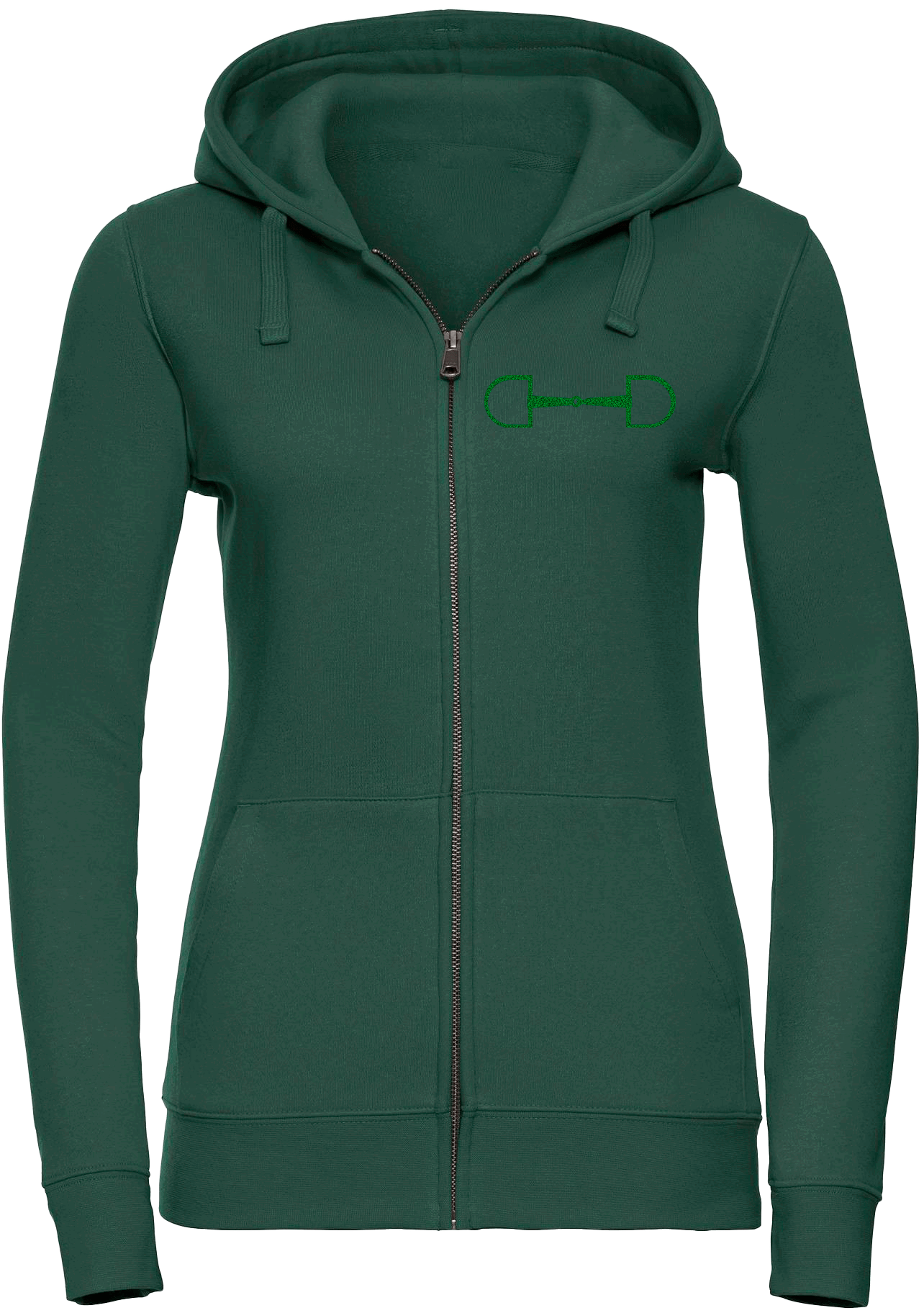 Ladies Zipped hoodie with Glitter design - Dressage Designs