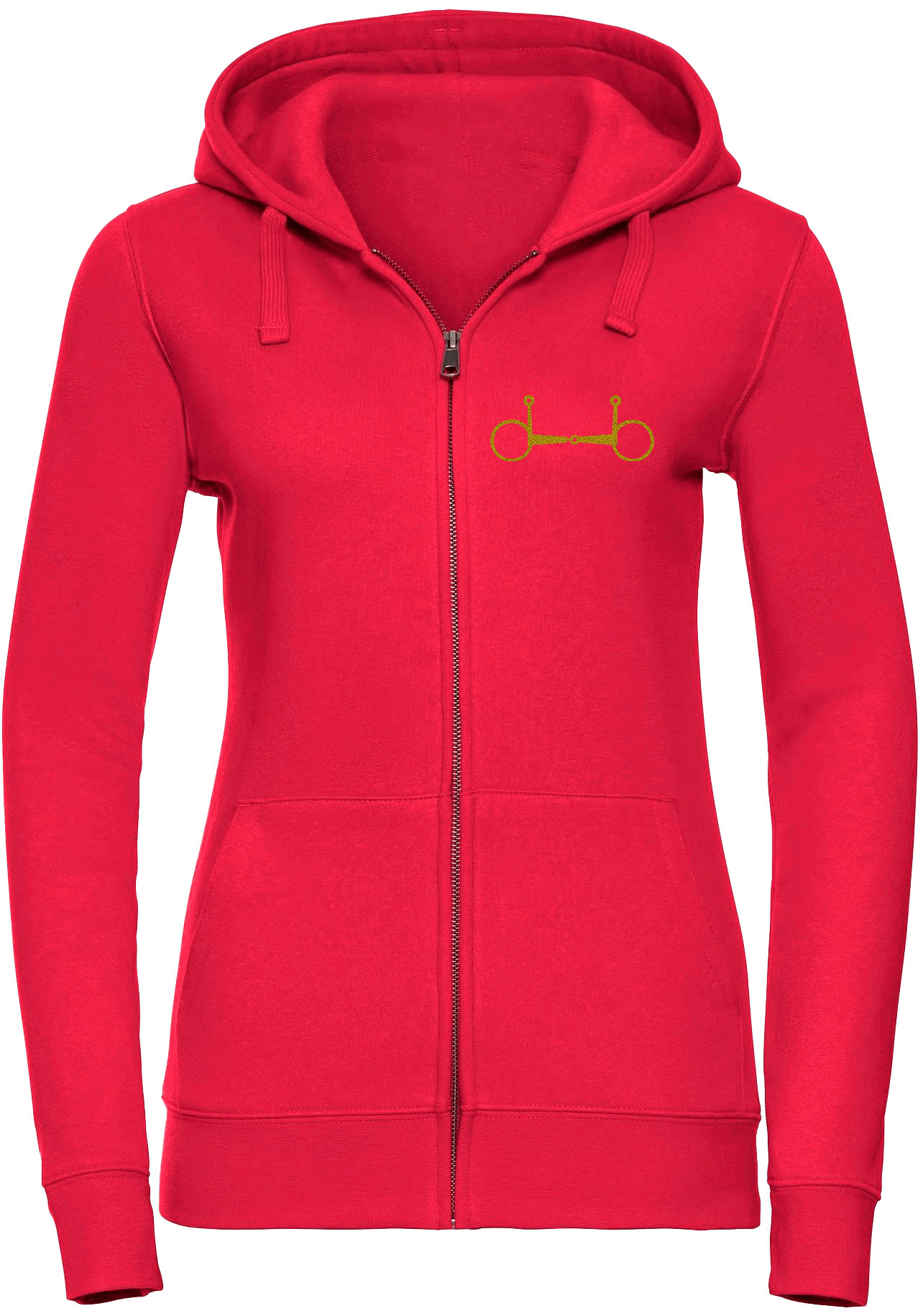 Ladies Zipped hoodie with Glitter design - Dressage Designs