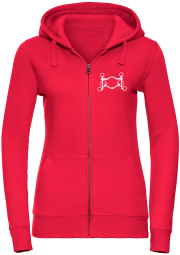 Ladies Zipped hoodie with Signature design - Dressage Designs