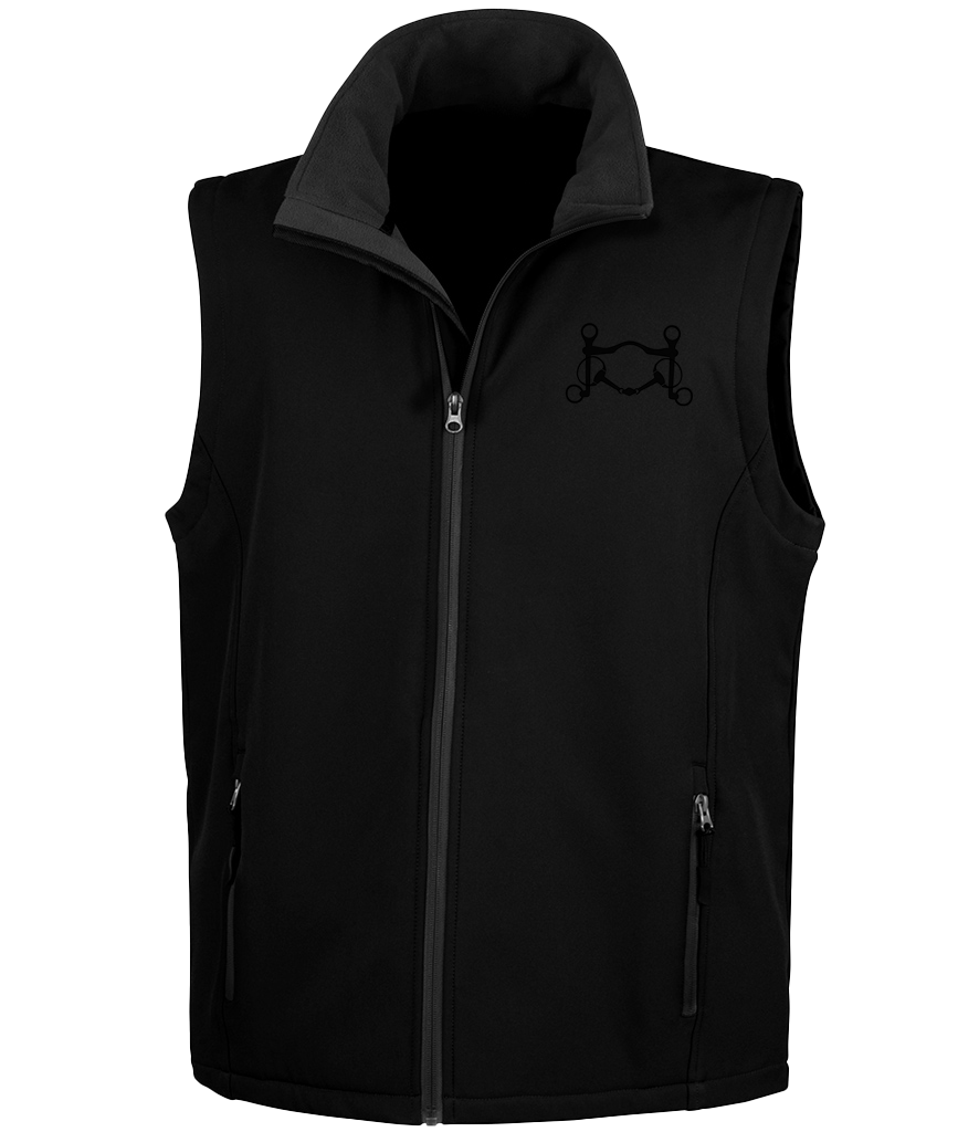 Men’s Soft shell gilet with Signature design - Dressage Designs