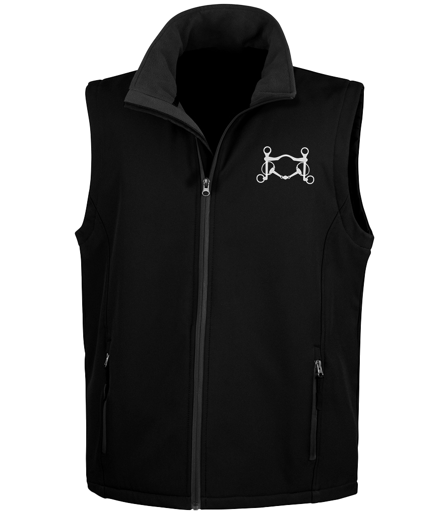 Men’s Soft shell gilet with Signature design - Dressage Designs