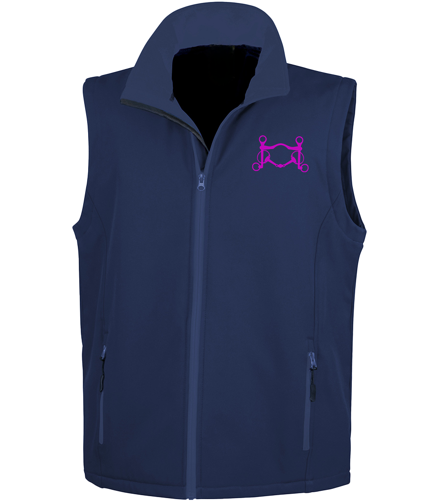 Men’s Soft shell gilet with Signature design - Dressage Designs