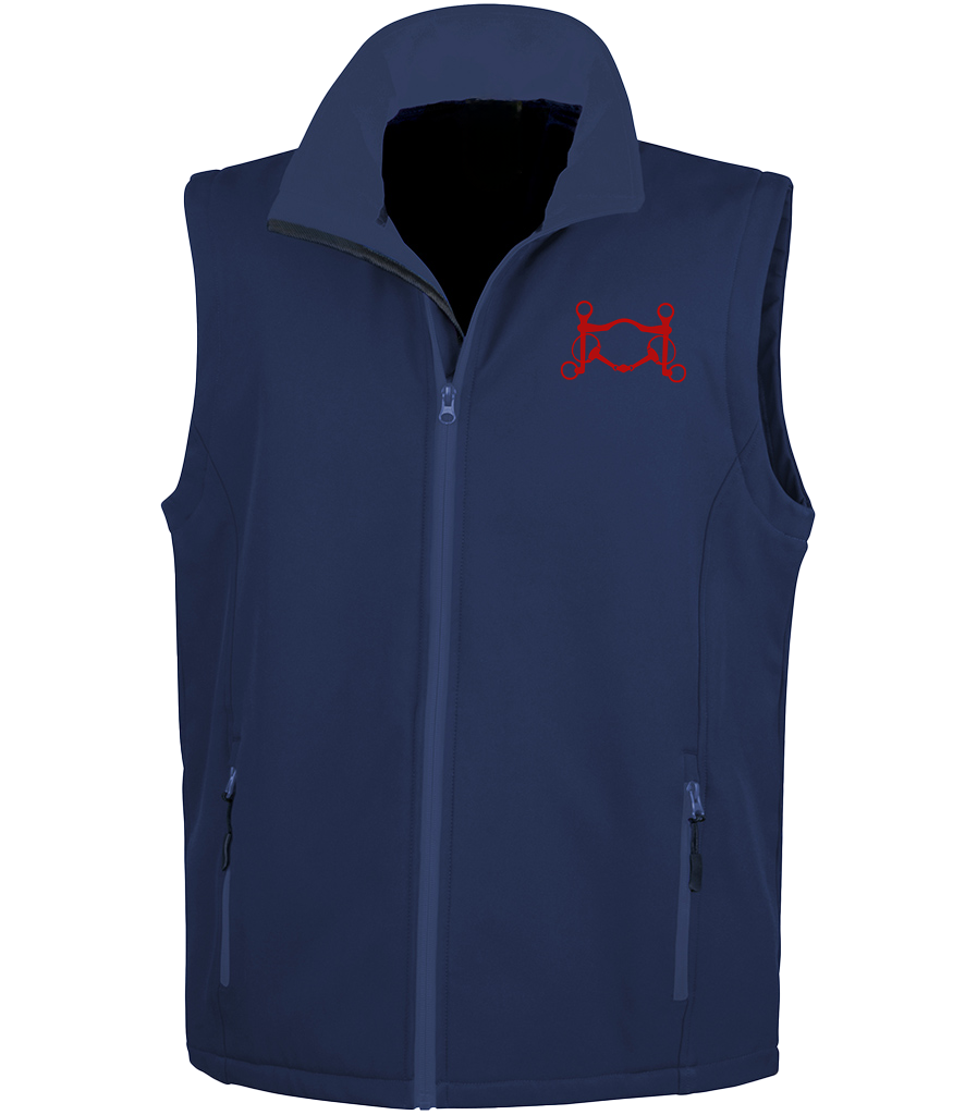 Men’s Soft shell gilet with Signature design - Dressage Designs