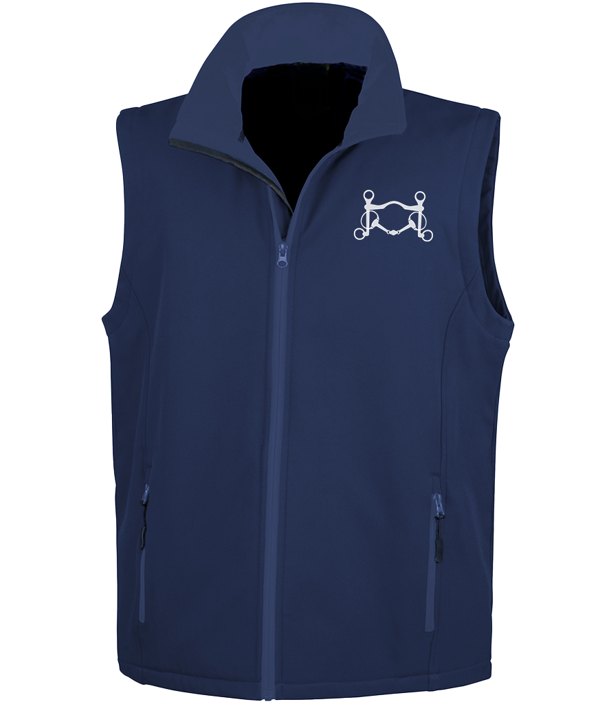 Men’s Soft shell gilet with Signature design - Dressage Designs