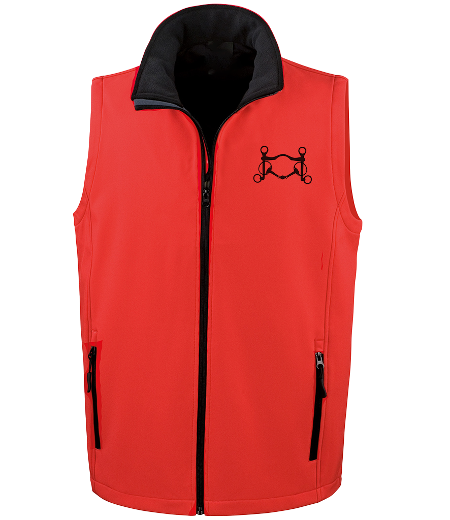 Men’s Soft shell gilet with Signature design - Dressage Designs